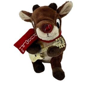 Musical Animated Rudolph The Red Nosed Reindeer Playing The Guitar Dan Dee